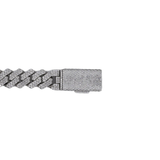12mm VVS Moissanite Cuban Bracelet
