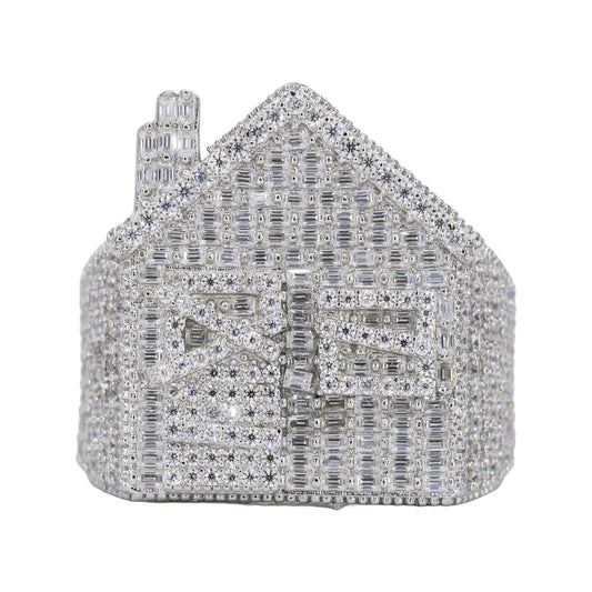 VVS Moissanite Trap House Ring