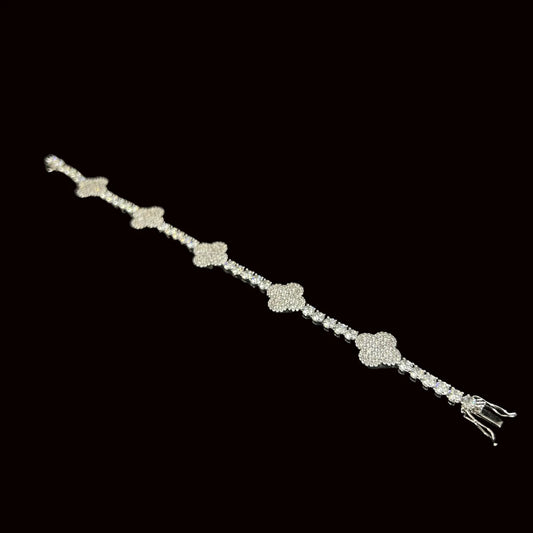 4mm VVS Clover Tennis Bracelet