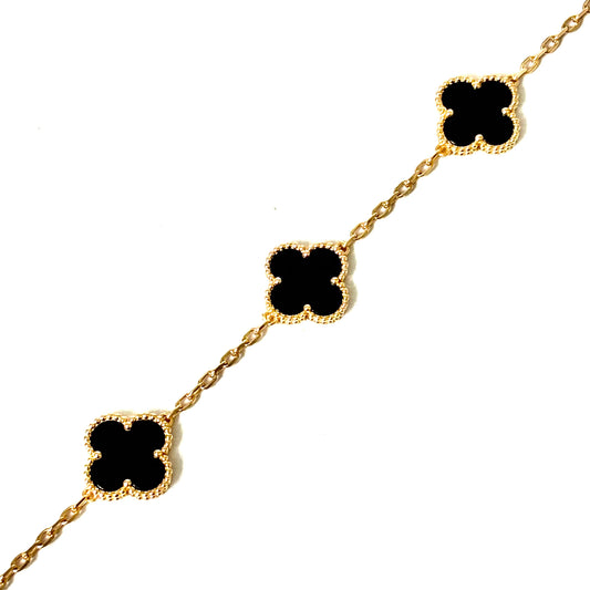 Clover Bracelet Black/Gold