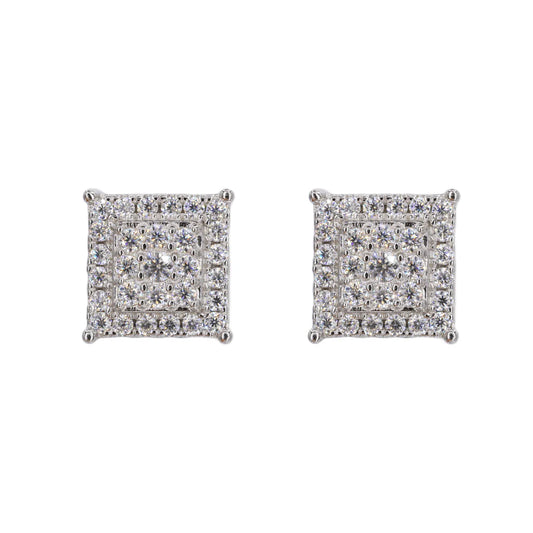 VVS Moissanite Square Chandelier Earrings