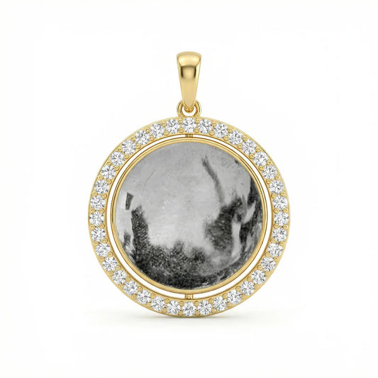 VVS Moissanite Round Cut Picture Pendant