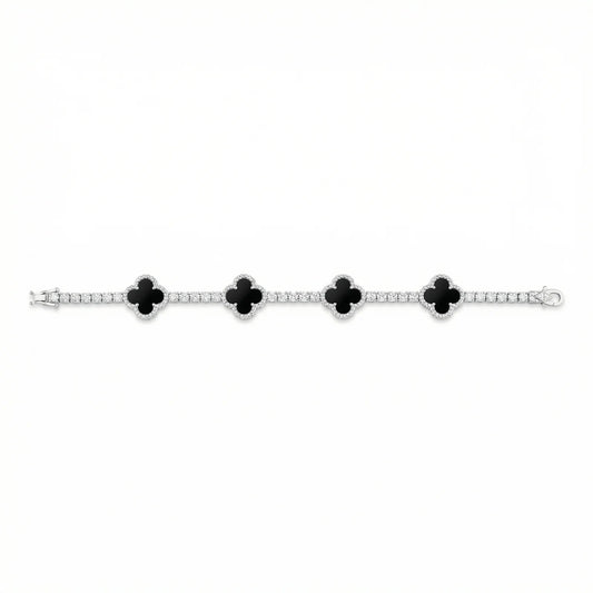 VVS Moissanite Clover Tennis Bracelet