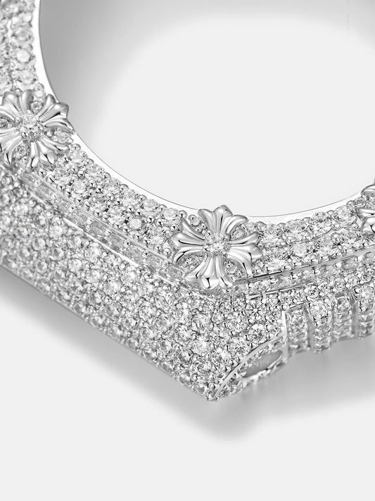 VVS Moissanite “Gothic Cross” GS Bezel