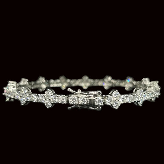 3mm VVS Cross Tennis Bracelet