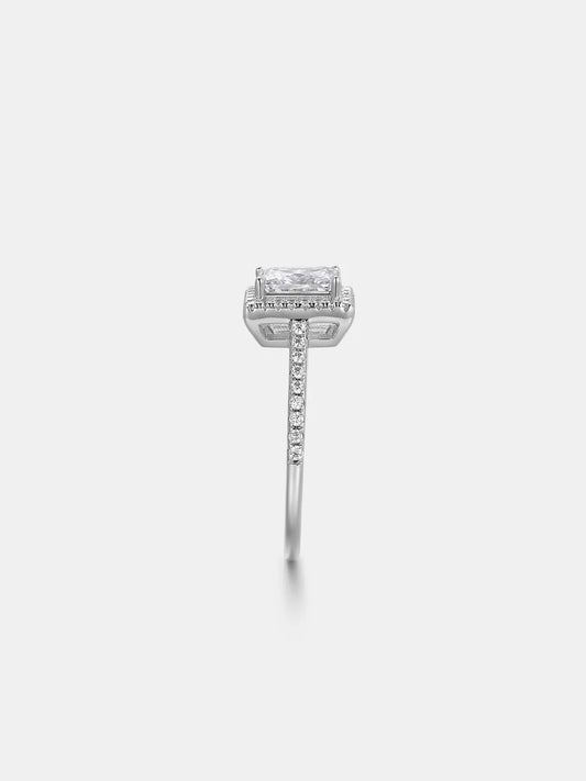 VVS Halo Radiant Cut Engagement Ring
