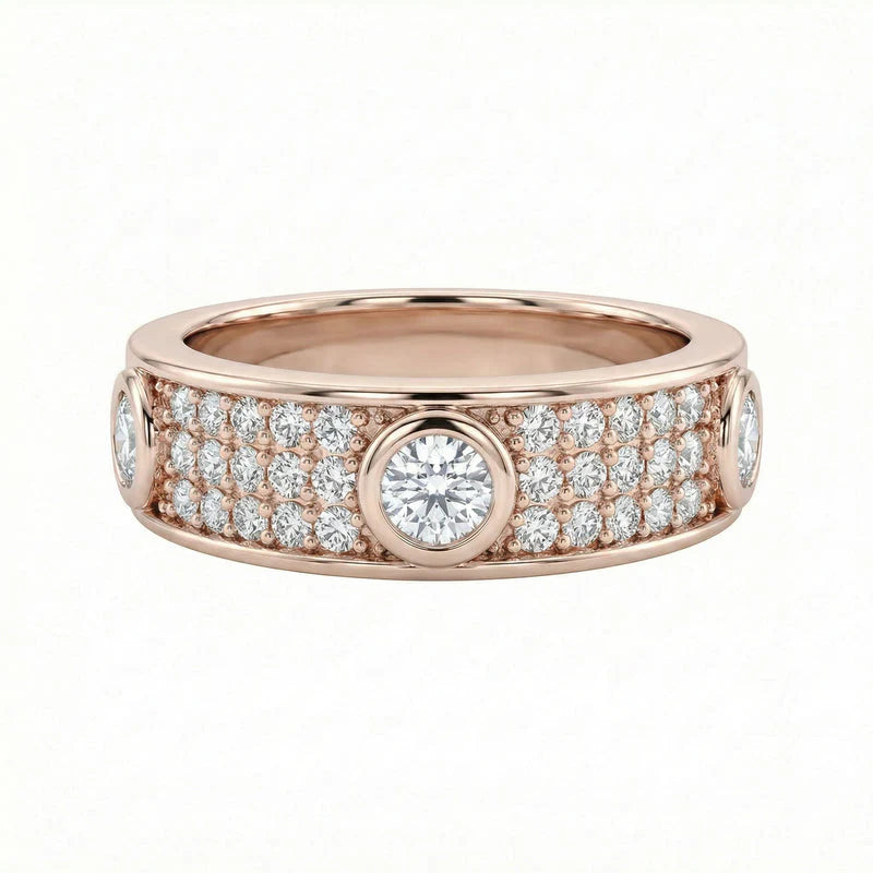 VVS Moissanite Pave Love Ring