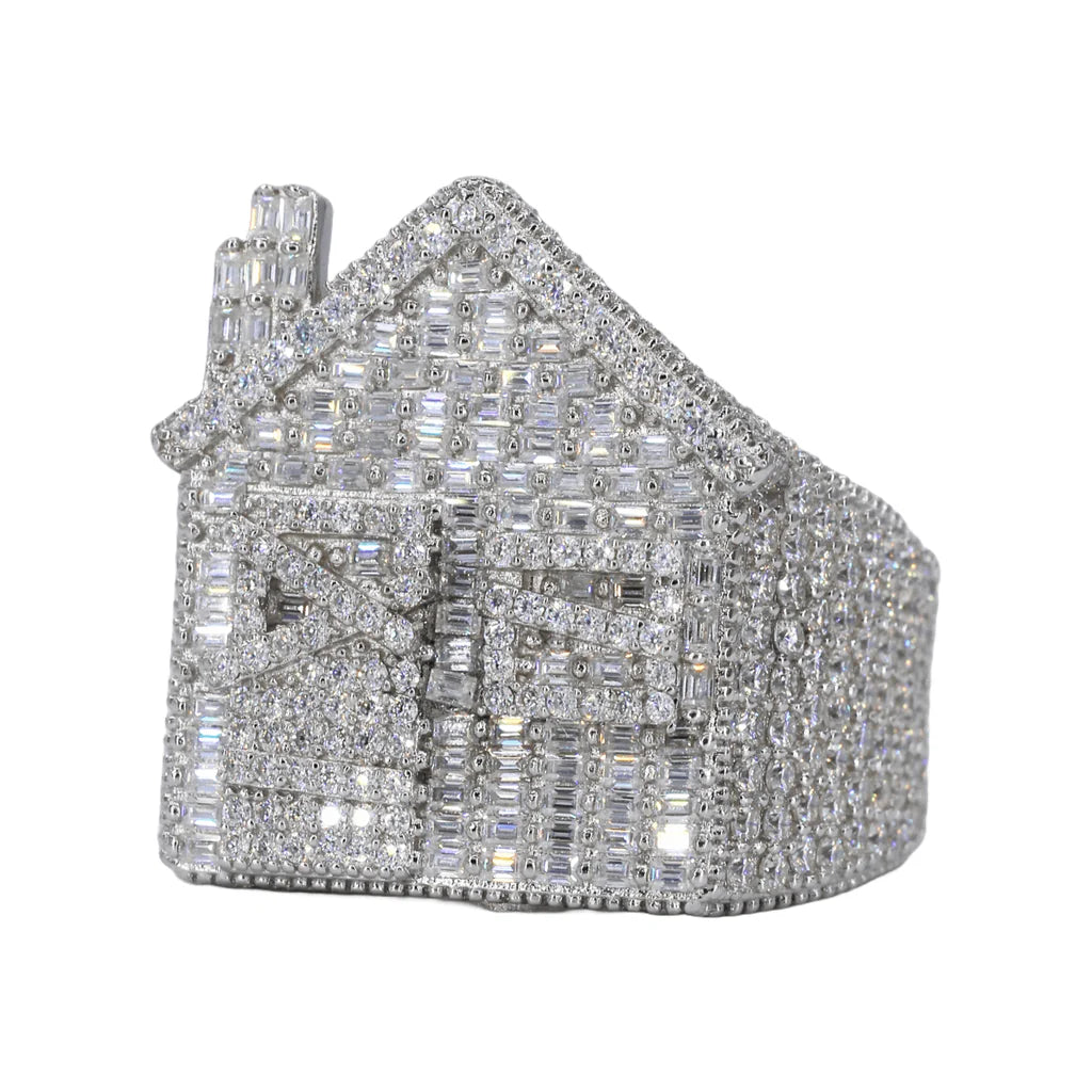 VVS Moissanite Trap House Ring