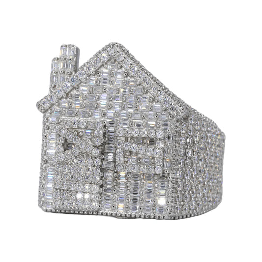 VVS Moissanite Trap House Ring
