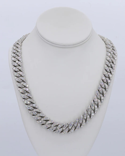 16mm VVS Moissanite Big Pointer Cuban Chain - 22”