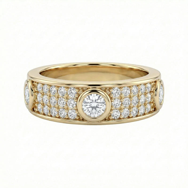 VVS Moissanite Pave Love Ring