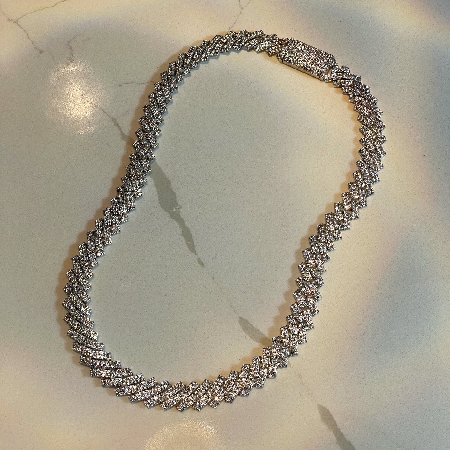 14mm Prong-Set Cuban Chain