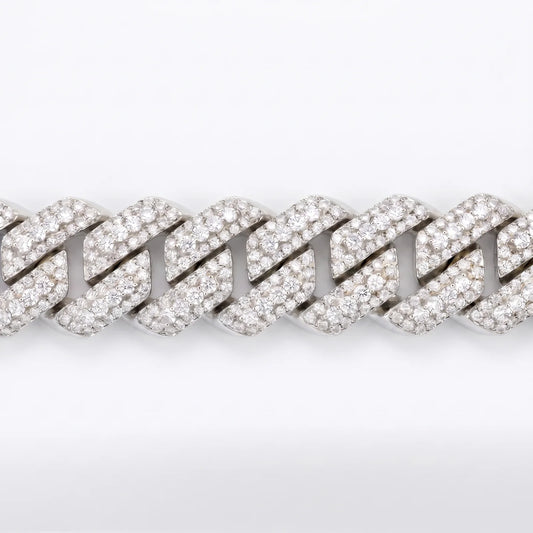 VVS Moissanite 14mm Prong Setting Cuban Link Bracelet