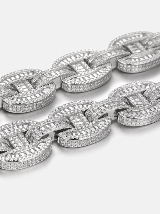 16mm Mariner Moissanite Baguette Link Chain