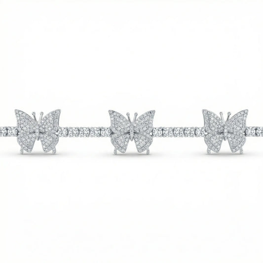VVS Moissanite Butterfly Tennis Bracelet