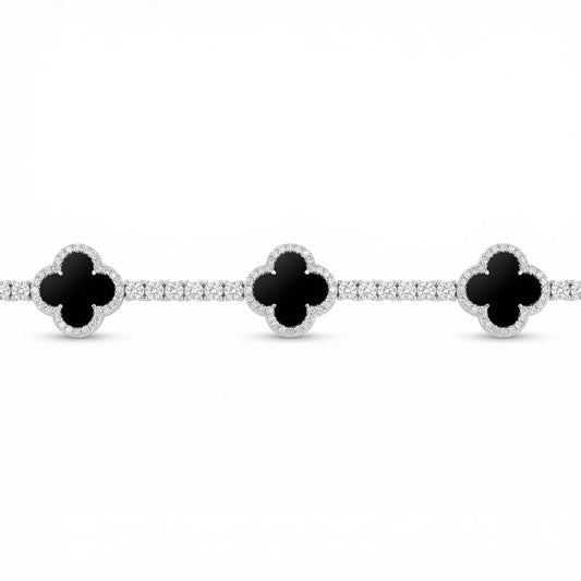 VVS Moissanite Clover Tennis Bracelet