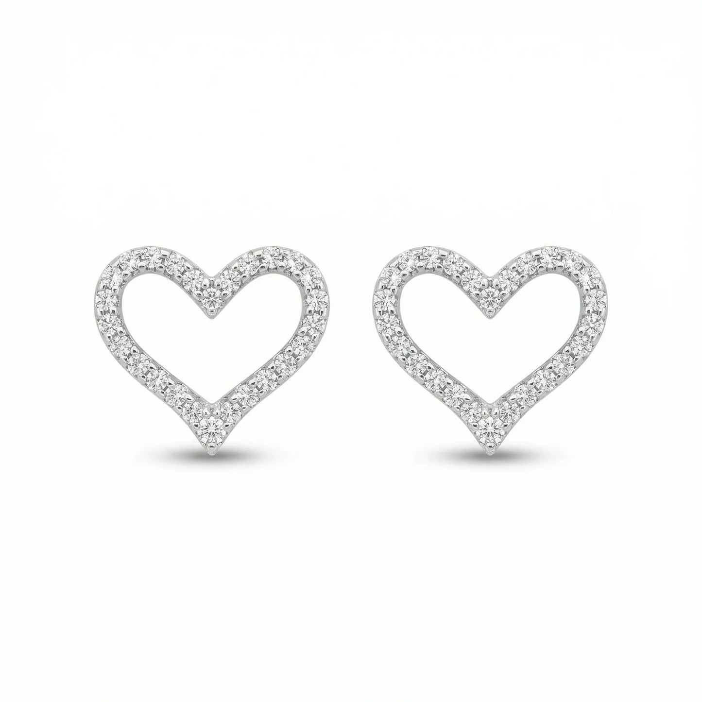 VVS Moissanite Heart Shaped Earrings
