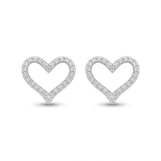 VVS Moissanite Heart Shaped Earrings