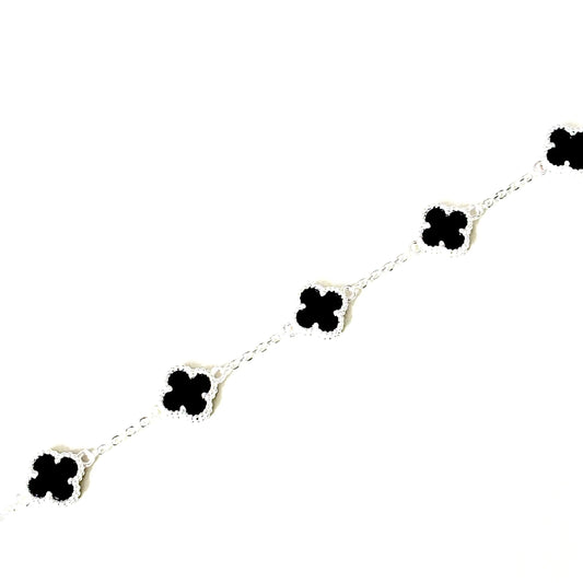Clover Bracelet Black/Silver