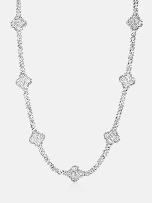 VVS Four Leaf Clover Cuban Bracelet Or Chain
