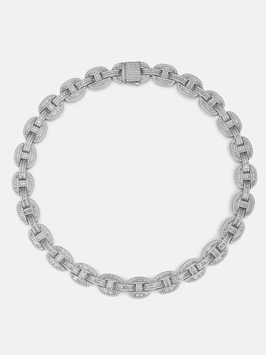 16mm Mariner Moissanite Baguette Link Chain