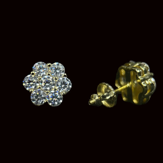 9mm Flower Cluster Earrings