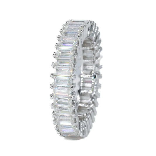 VVS Moissanite Baguette Eternity Ring