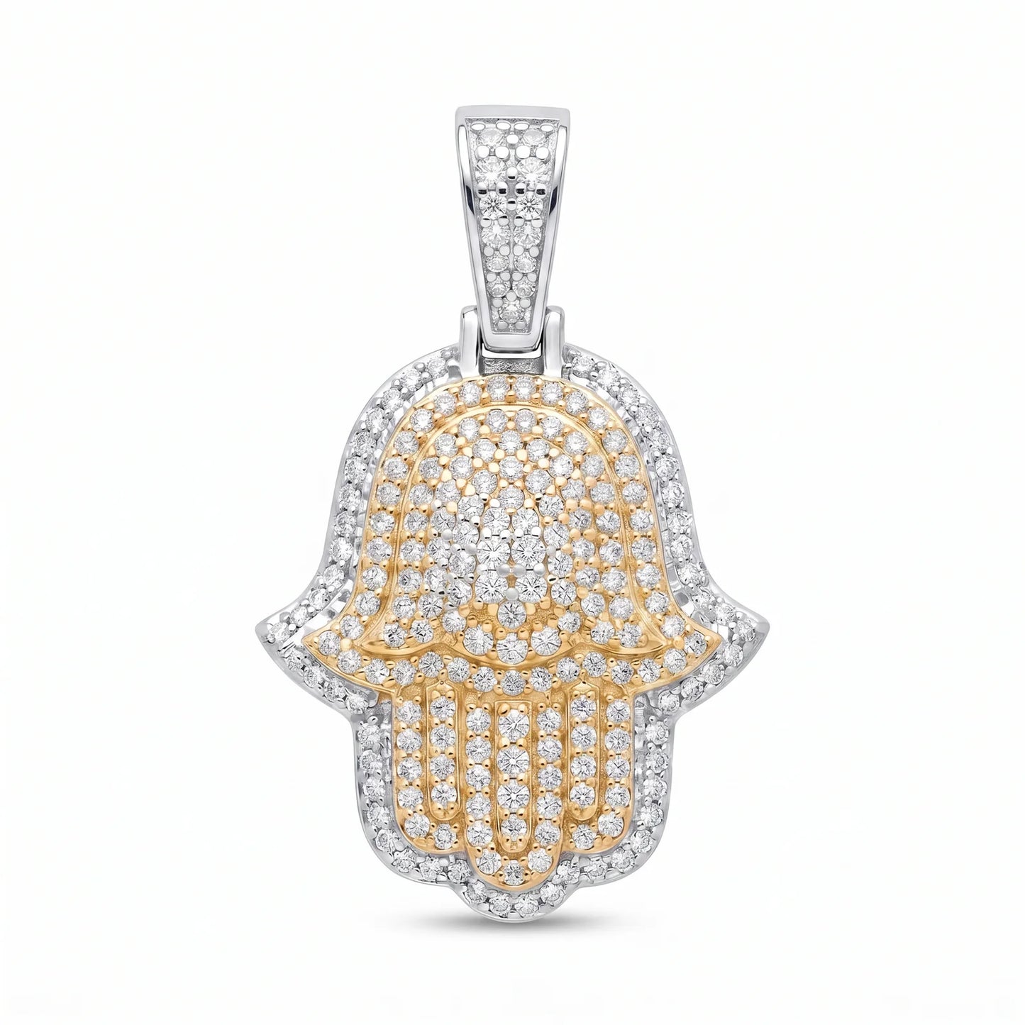 VVS Moissanite Hamsa Pendant