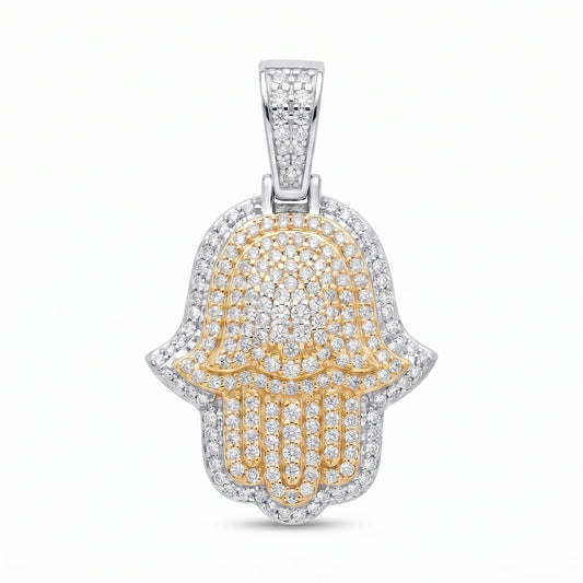 VVS Moissanite Hamsa Pendant