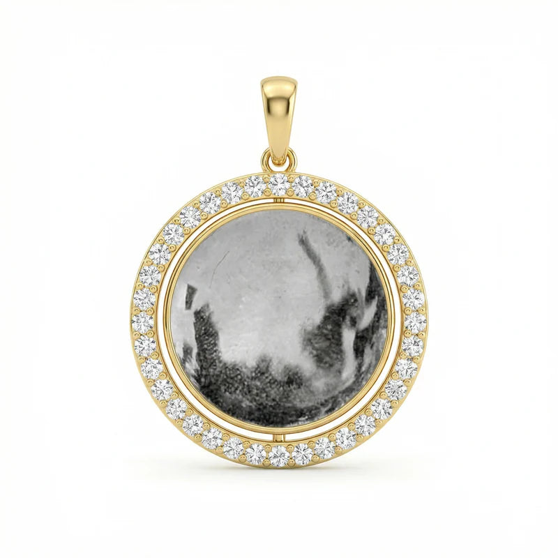 VVS Moissanite Round Cut Picture Pendant