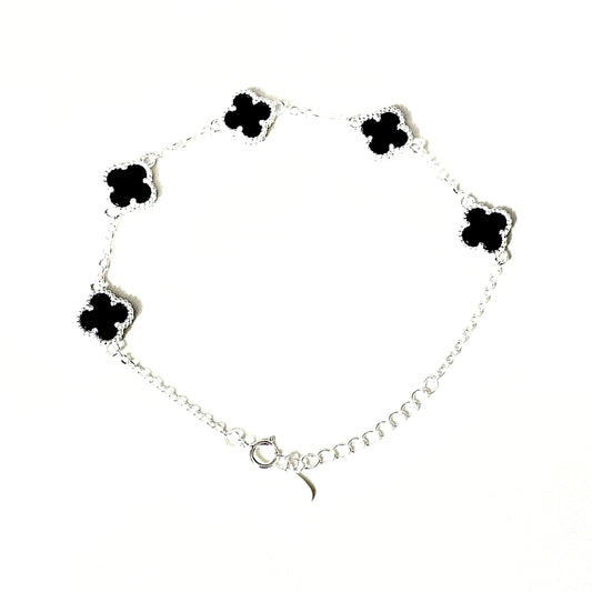 Clover Bracelet Black/Silver