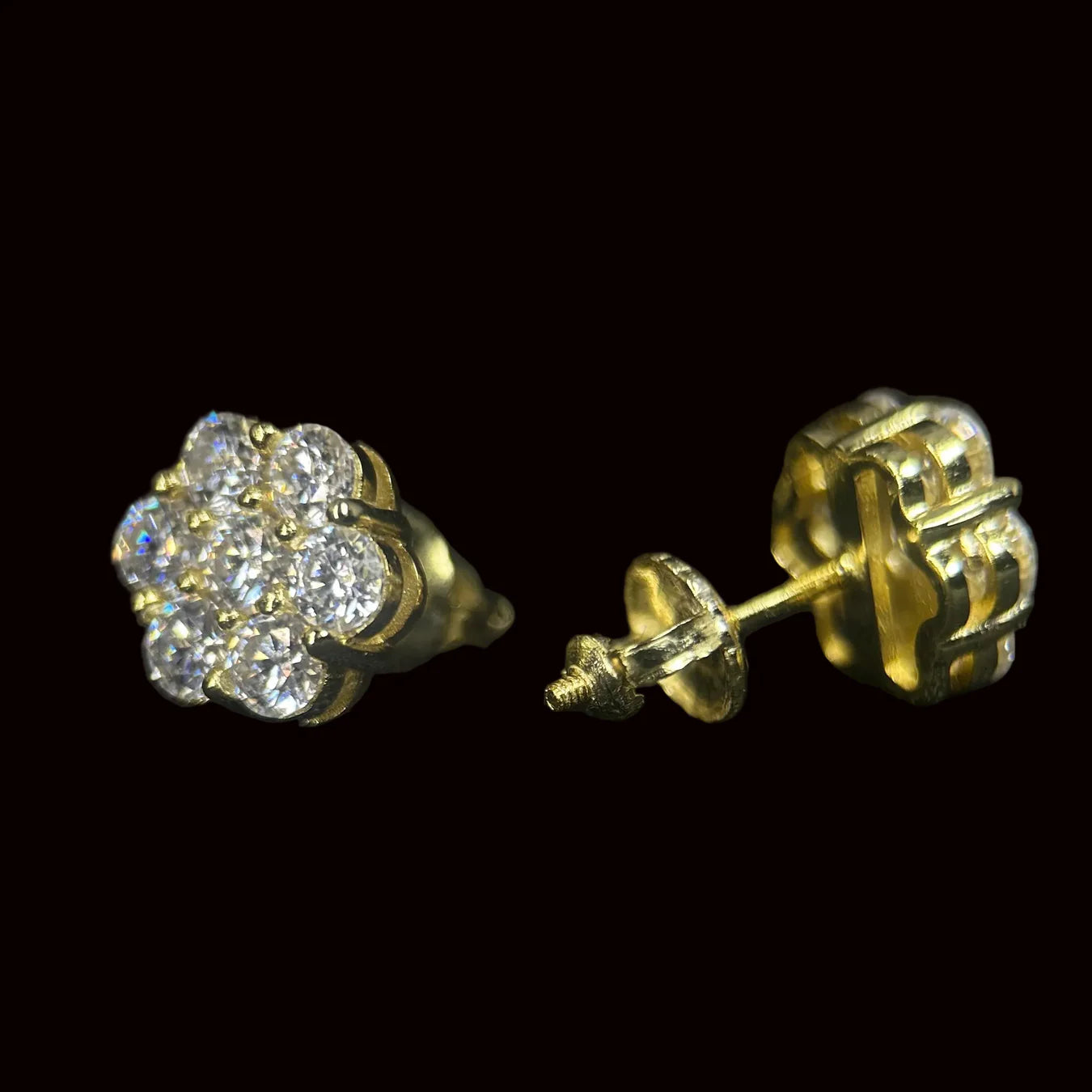 9mm Flower Cluster Earrings
