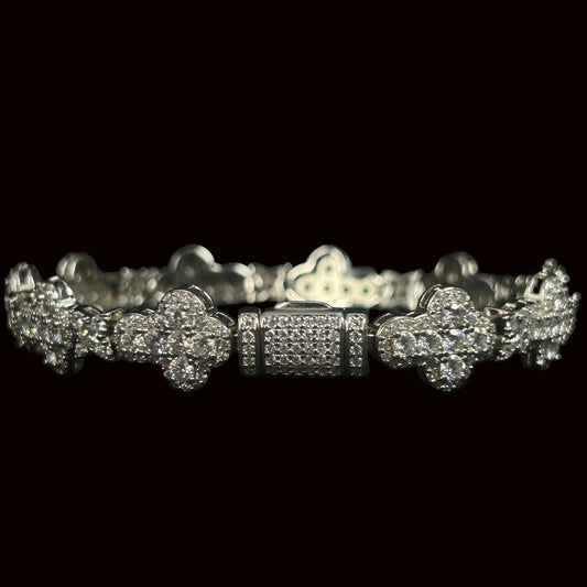 10mm VVS Cross Link Bracelet