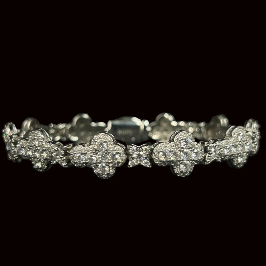 10mm VVS Cross Link Bracelet