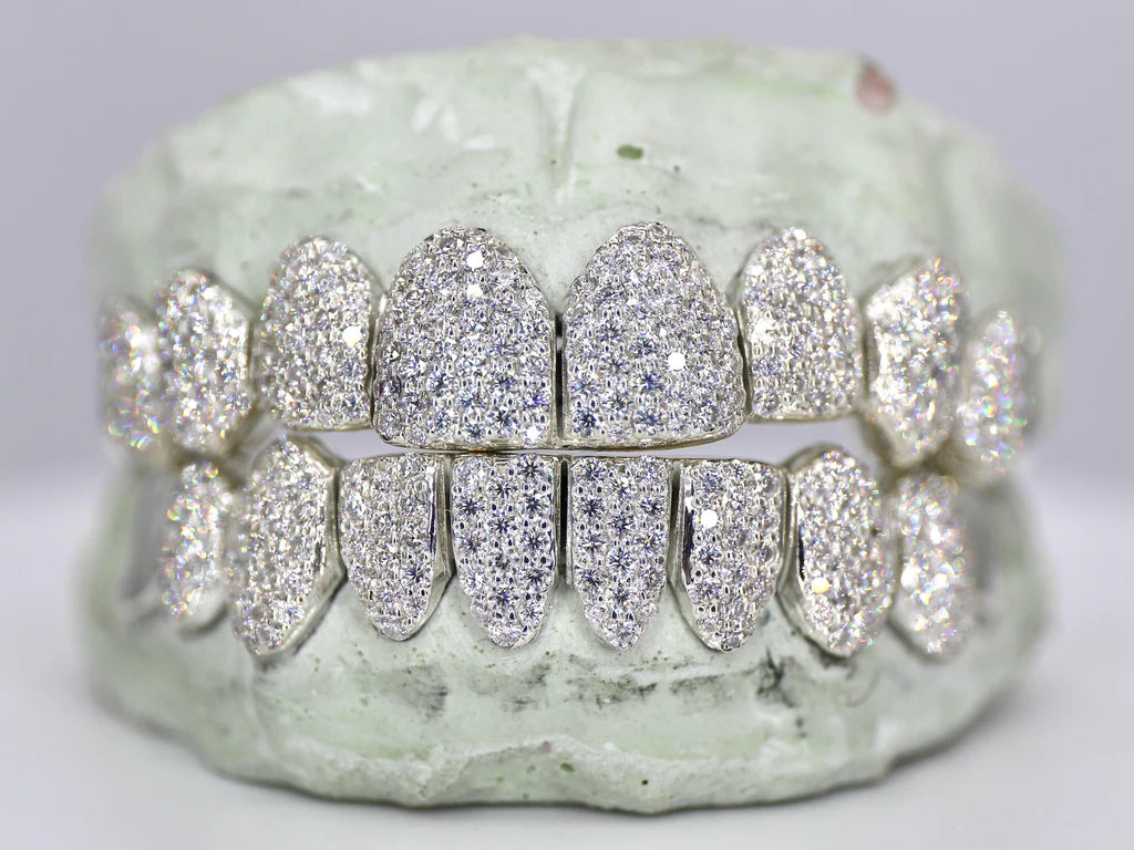 10 On 10 Capped VVS Moissanite Grillz