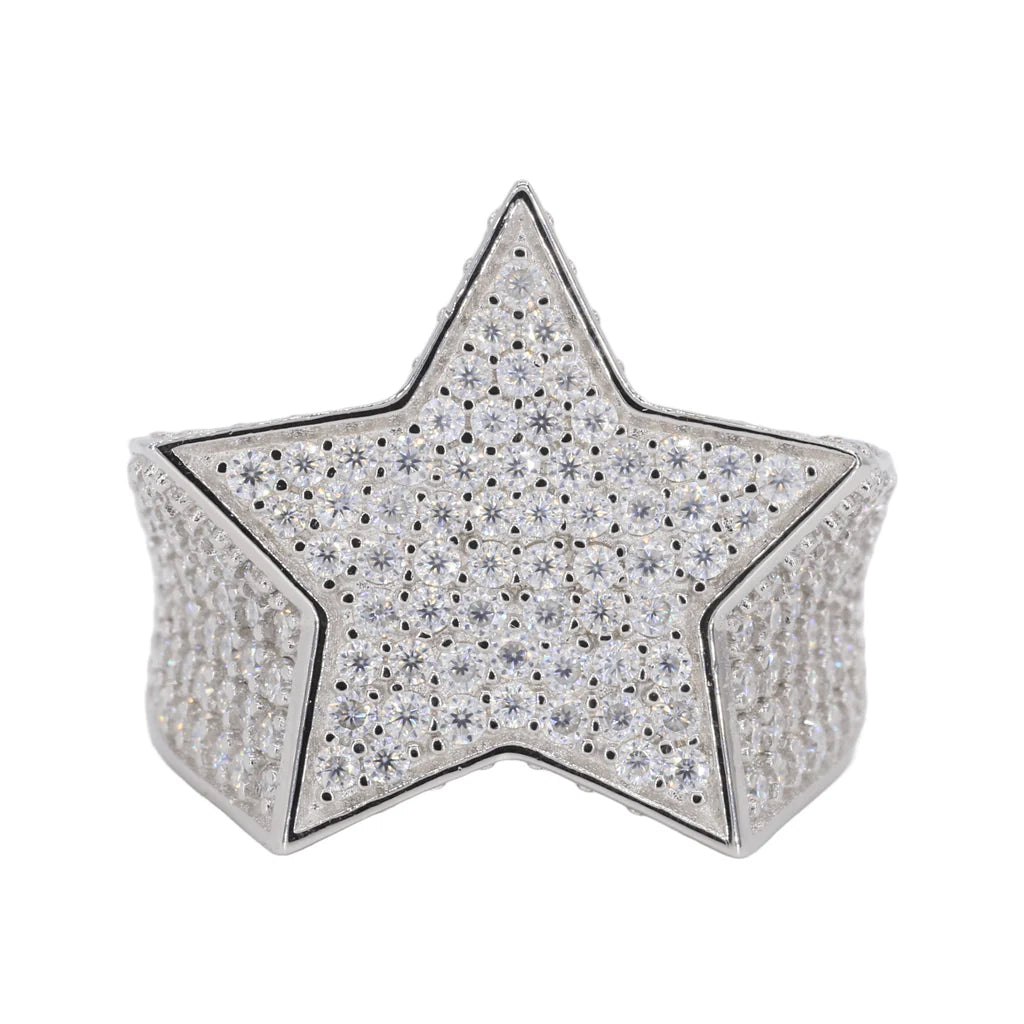VVS Moissanite Star Ring