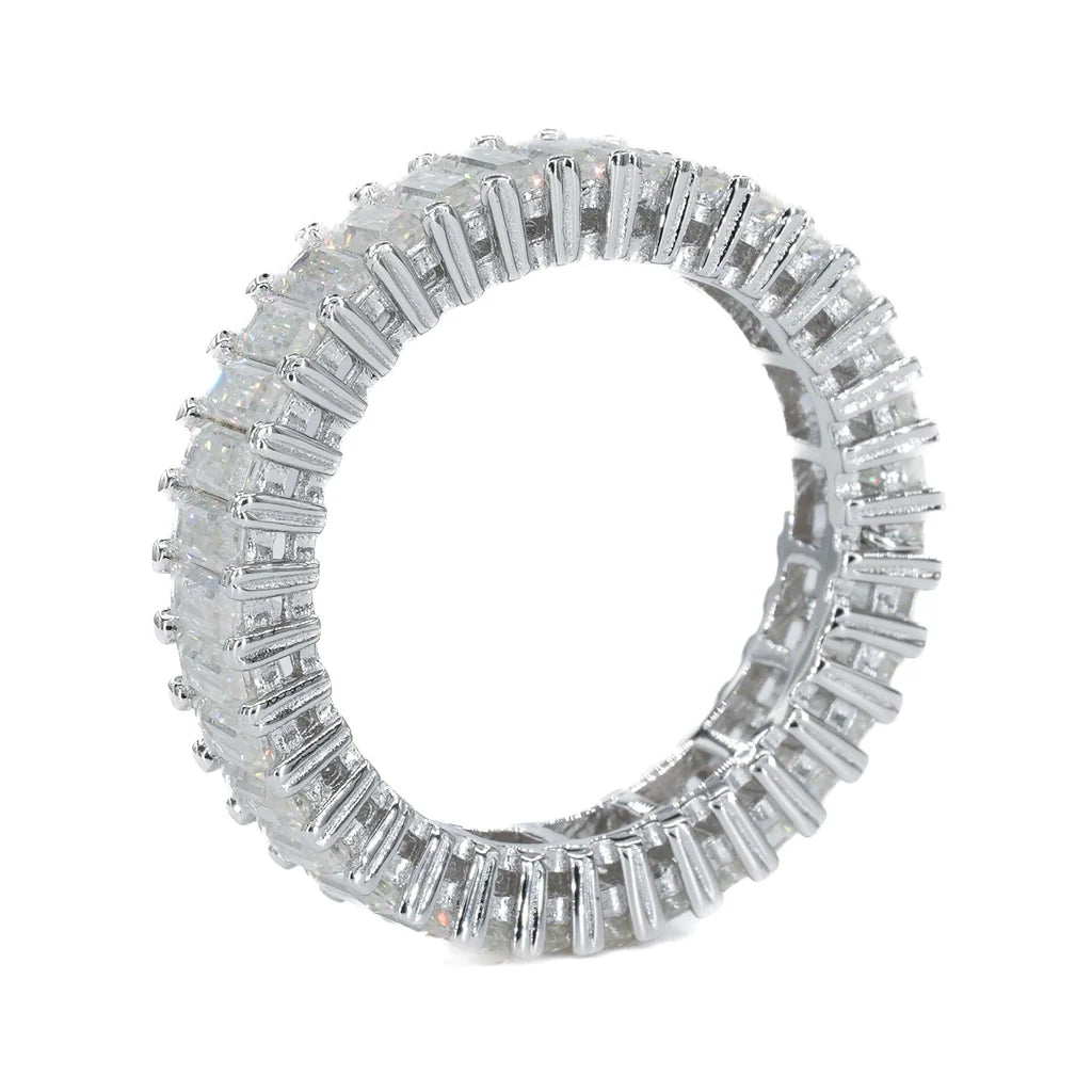 VVS Moissanite Baguette Eternity Ring
