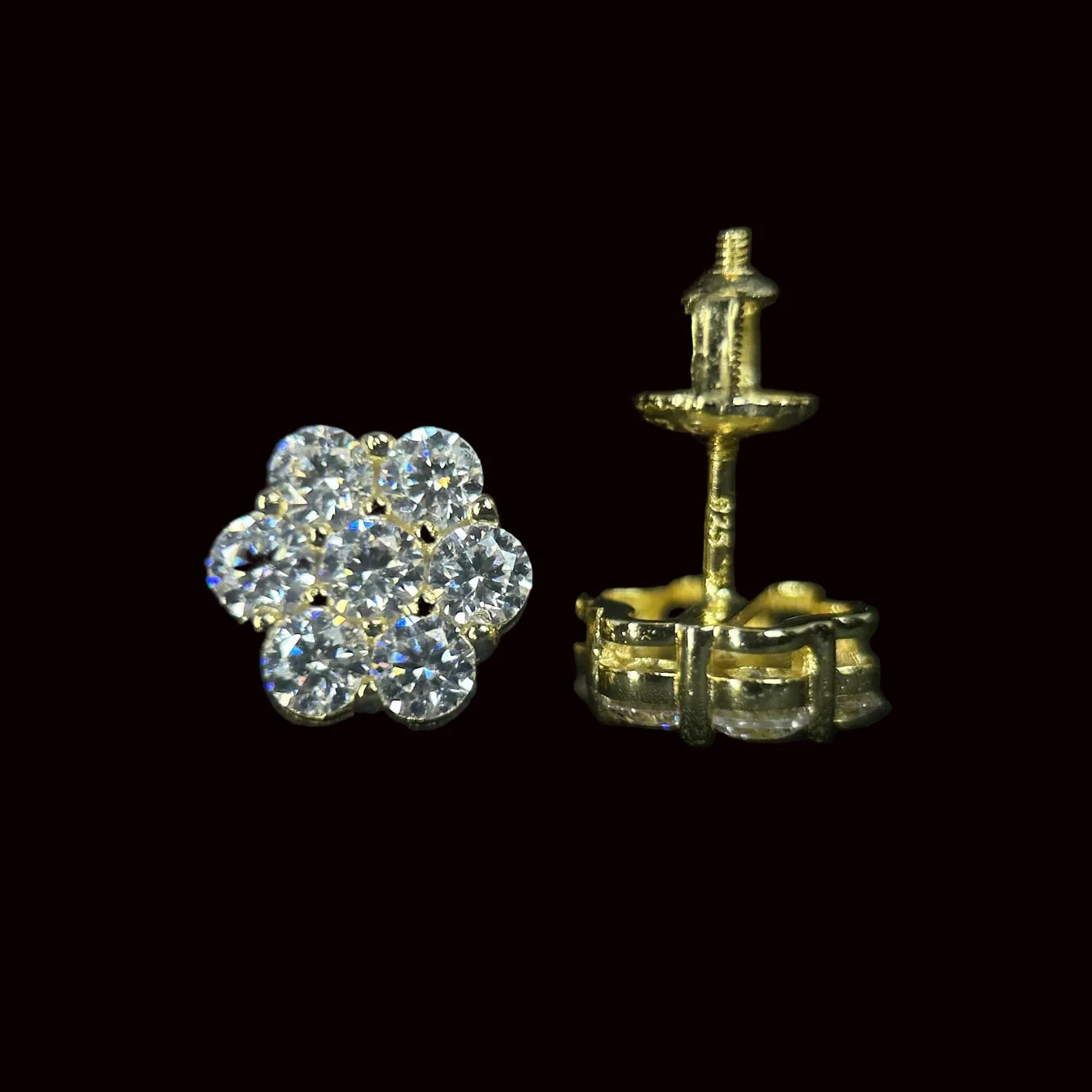 9mm Flower Cluster Earrings