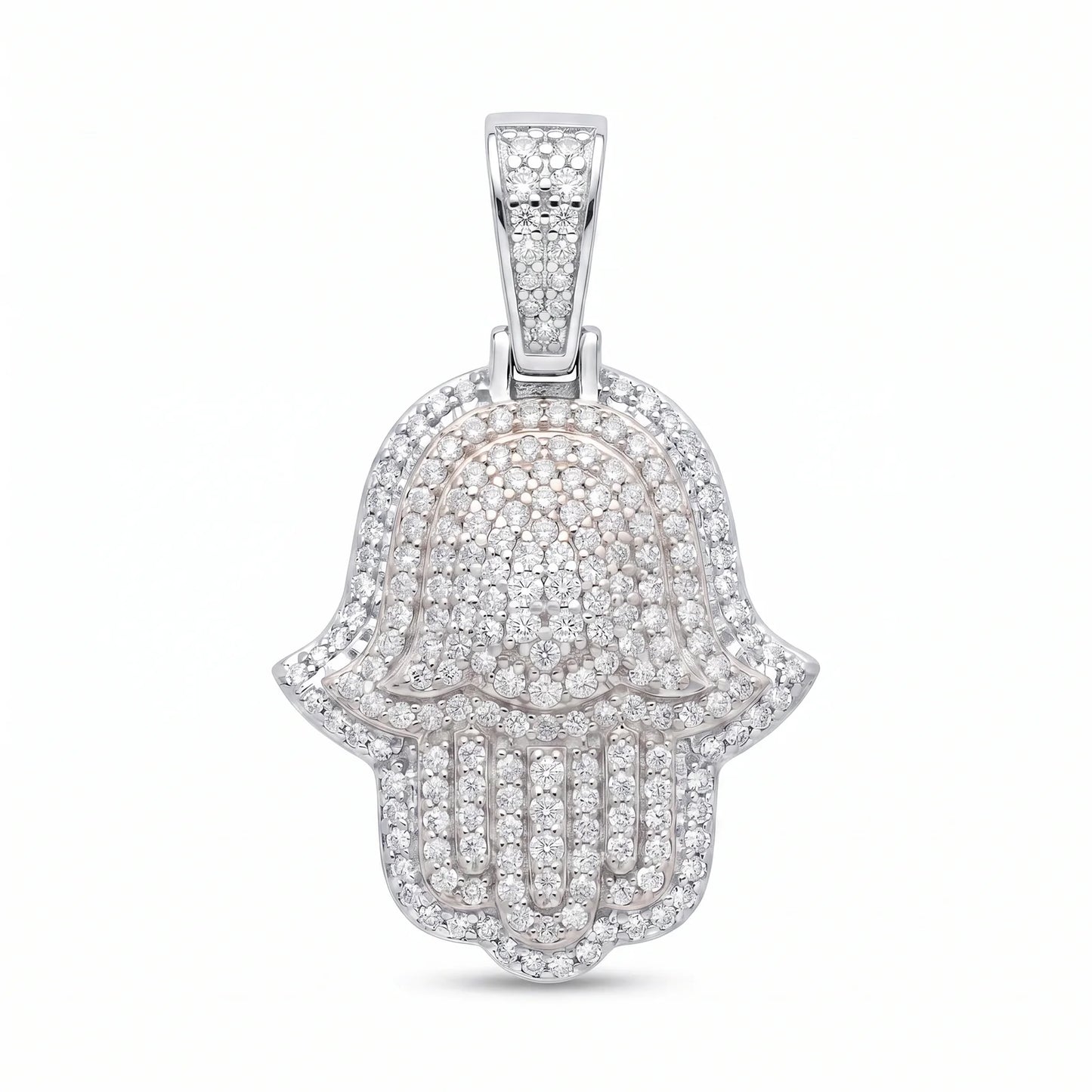 VVS Moissanite Hamsa Pendant