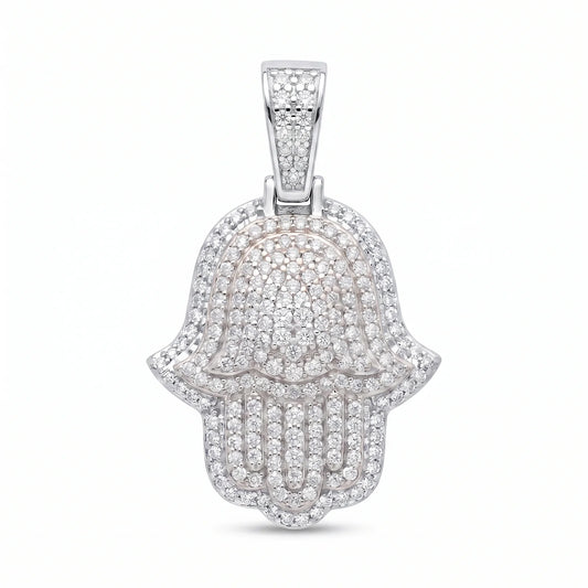 VVS Moissanite Hamsa Pendant