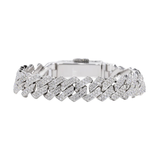 10mm VVS Moissanite Cuban Bracelet