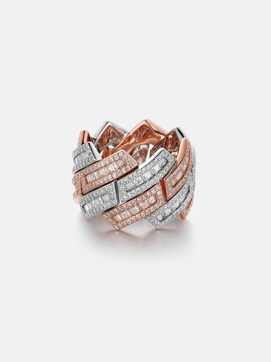 VVS Baguette Prong Cuban Ring