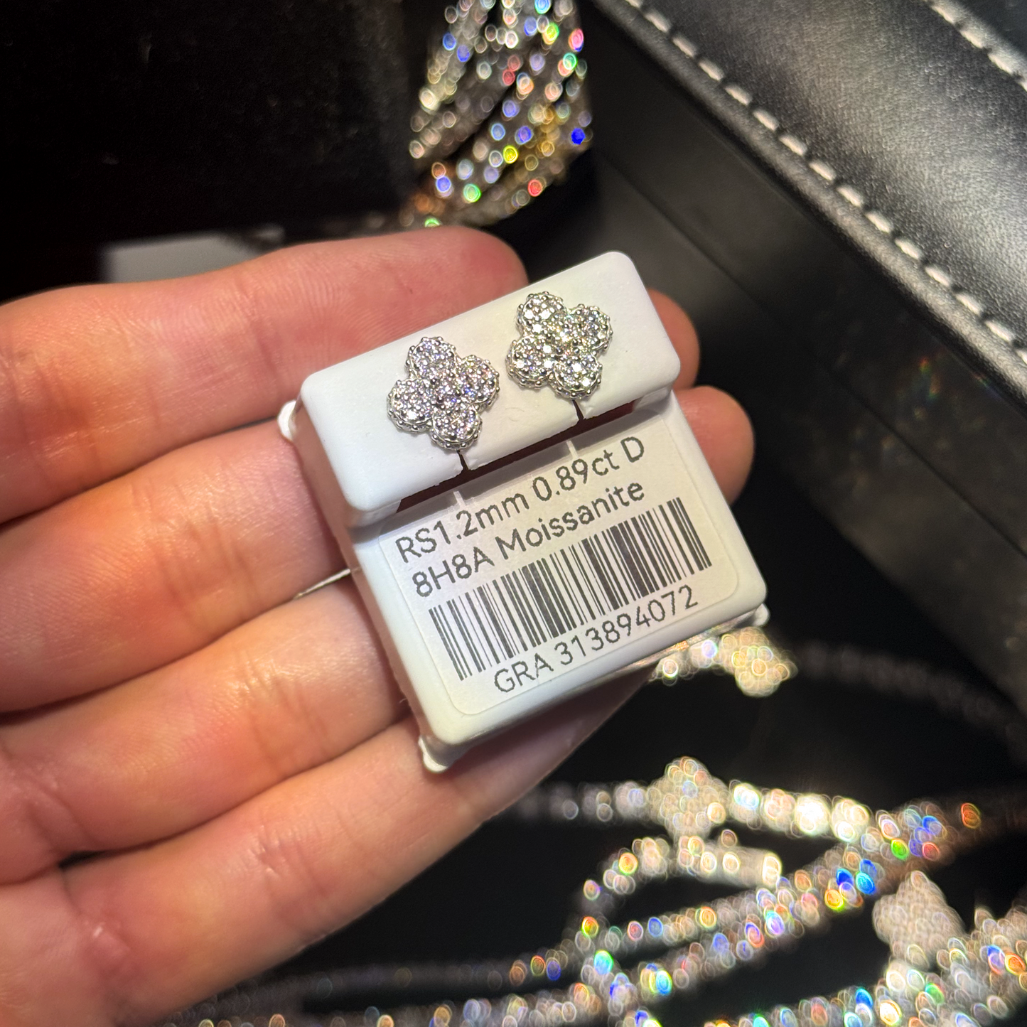 Clover Earrings - White Gold