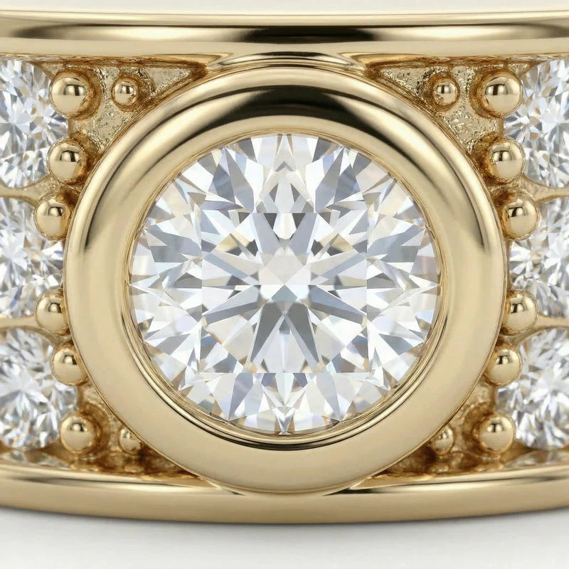 VVS Moissanite Pave Love Ring