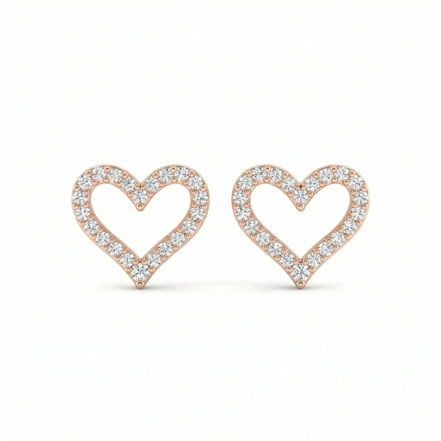 VVS Moissanite Heart Shaped Earrings