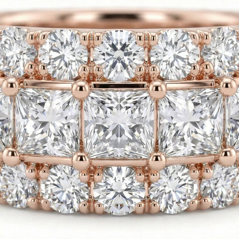 VVS Moissanite Princess Cut Rings