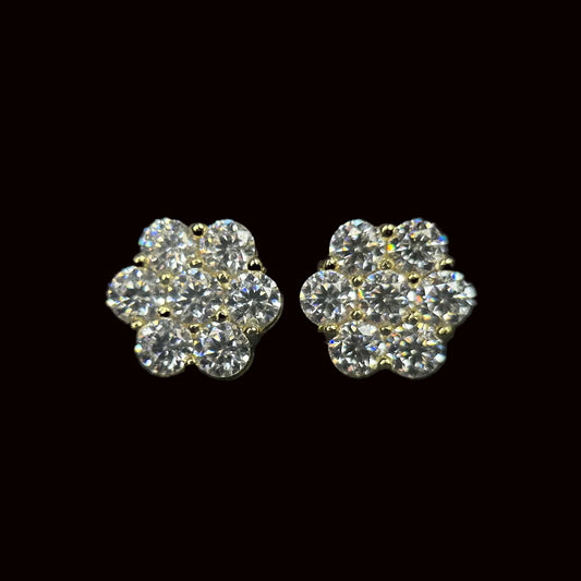 9mm Flower Cluster Earrings