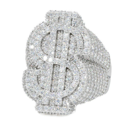 VVS Moissanite Dollar Sign Ring