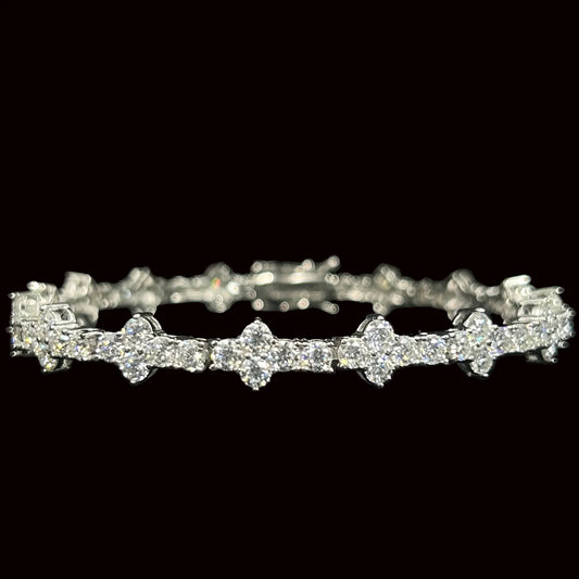 3mm VVS Cross Tennis Bracelet