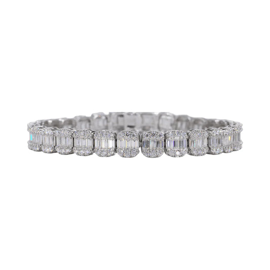 8mm VVS Moissanite Baguette Bracelet